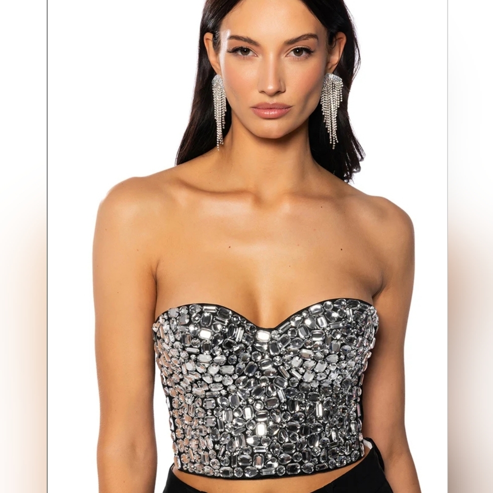 AKIRA  Rheinstone Corset Top